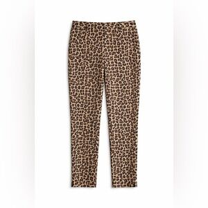 J.Crew Leopard / Jaguar Print Stretch City Fit Pants Size 12 Ankle Length Cougar